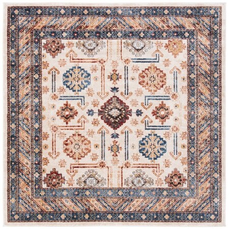 Safavieh 6 ft. 7 in. x 6 ft. 7 in. Bijar Power Loomed Square Area Rug Ivory & Brown BIJ653A-7SQ
